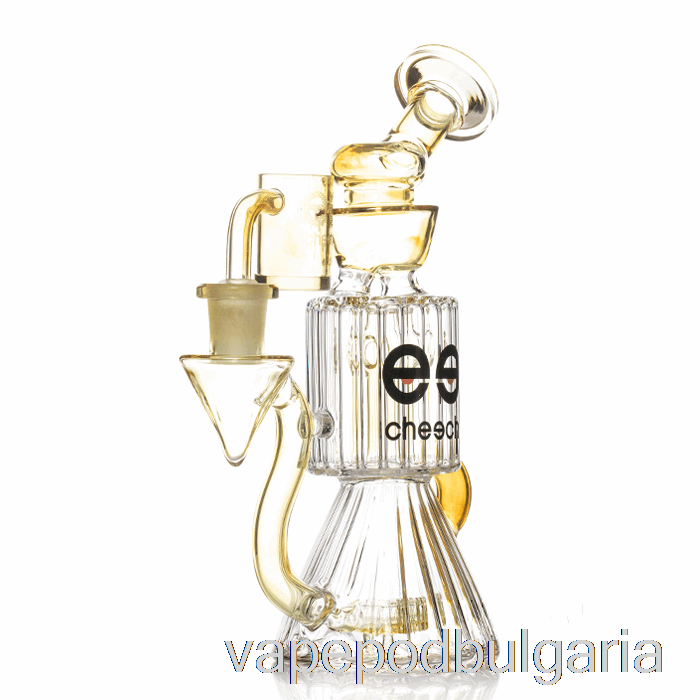 Vape Течности Cheech стъкло диамантена тръба Recycler Dab Rig Yellow